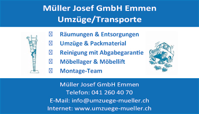Müller Josef GmbH Emmen,  Untere Wiese 16, 6020 Emmenbrücke